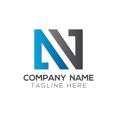 İlk Harf NV Logo Tasarım Vektör Şablonu. Yaratıcı Soyut NV Harf Logosu Tasarımı
