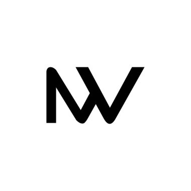 İlk harf NW, NV logo tasarım vektör şablonu. Yaratıcı Soyut NW, NV Harf Logosu Tasarımı