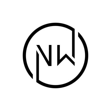 İlk Harf NW Logo Tasarım Vektör Şablonu. Yaratıcı Soyut NW Harf Logosu Tasarımı
