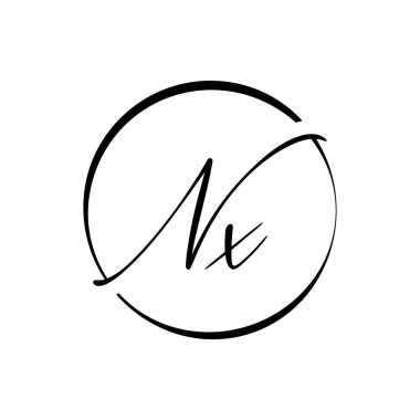İlk Harf NX Logo Tasarım Vektör Şablonu. Yaratıcı Soyut NX Harf Logosu Tasarımı