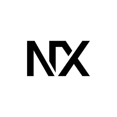 İlk Harf NX Logo Tasarım Vektör Şablonu. Yaratıcı Soyut NX Harf Logosu Tasarımı