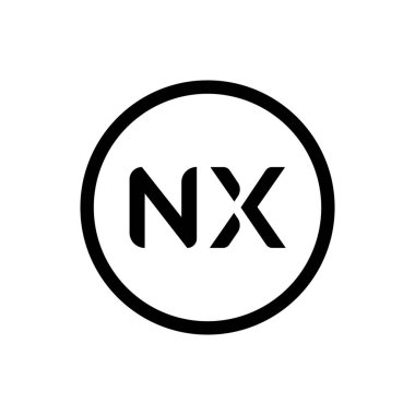 İlk Harf NX Logo Tasarım Vektör Şablonu. Yaratıcı Soyut NX Harf Logosu Tasarımı