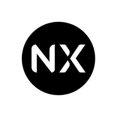 İlk Harf NX Logo Tasarım Vektör Şablonu. Yaratıcı Soyut NX Harf Logosu Tasarımı