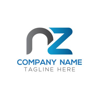 İlk Harf NZ Logo Tasarım Vektör Şablonu. Yaratıcı Soyut NZ Harf Logosu Tasarımı