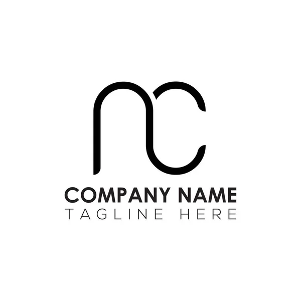 初始字母Nc标志设计向量模板 创意摘要Nc信标设计 — 图库矢量图片
