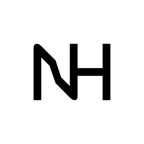 初始字母Nh标志设计向量模板 Nh字母标志设计创意摘要 — 图库矢量图片