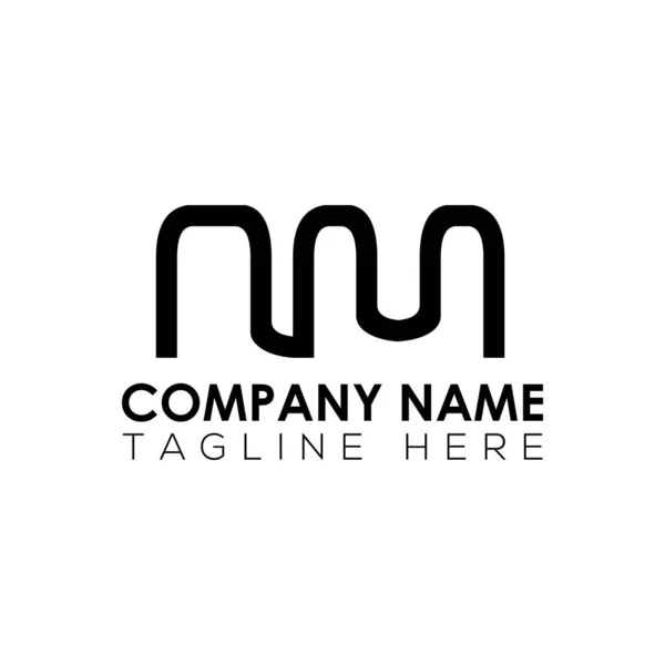 初始字母Nm标志设计向量模板 创意摘要Nm书信标志设计 — 图库矢量图片