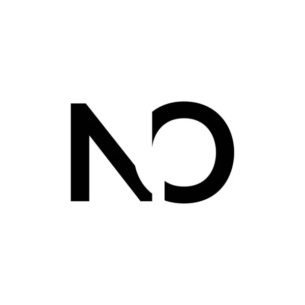 Kezdeti Levél Nem Logo Design Vector Template Creative Abstract Betűlogó — Stock Vector