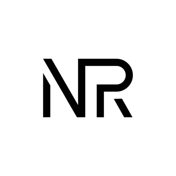 初始字母Nr标志设计向量模板 创意摘要Nr书信标志设计 — 图库矢量图片