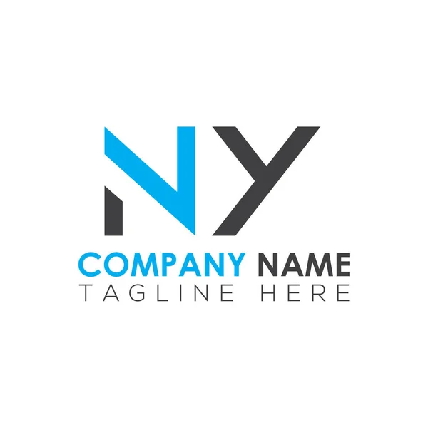 初始字母Ny标志设计向量模板 创意摘要纽约信标设计 — 图库矢量图片