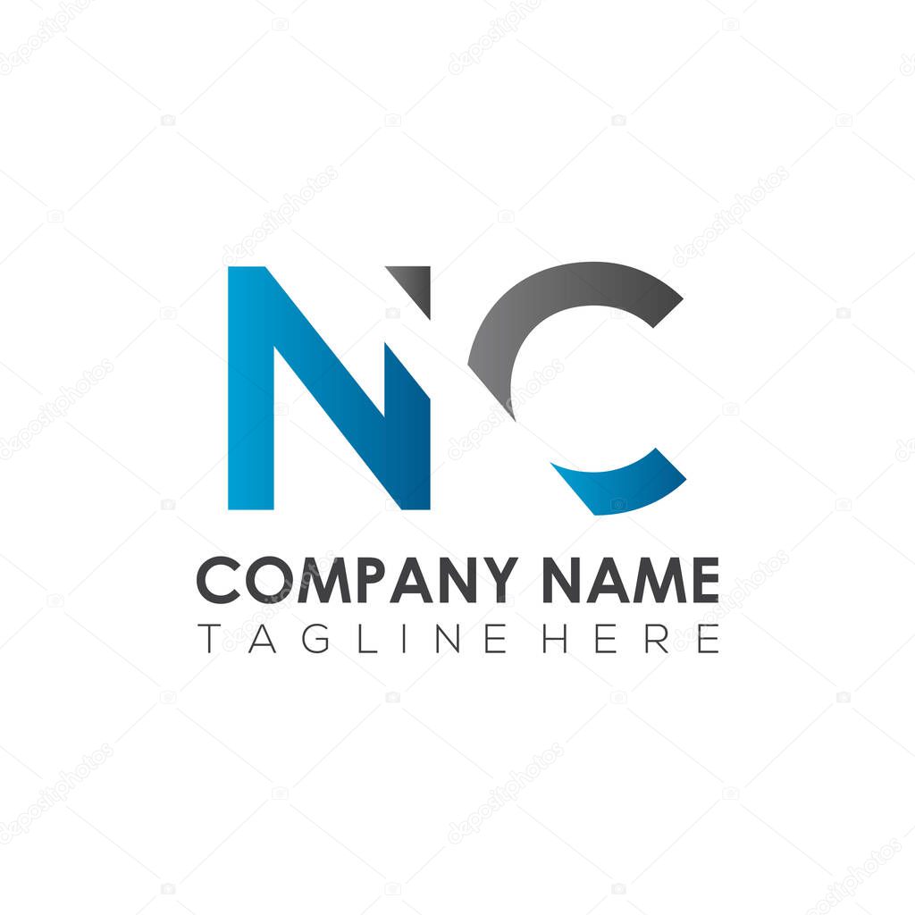 Initial Letter NC Logo Design Vector Template. Creative Abstract NC Letter Logo Design