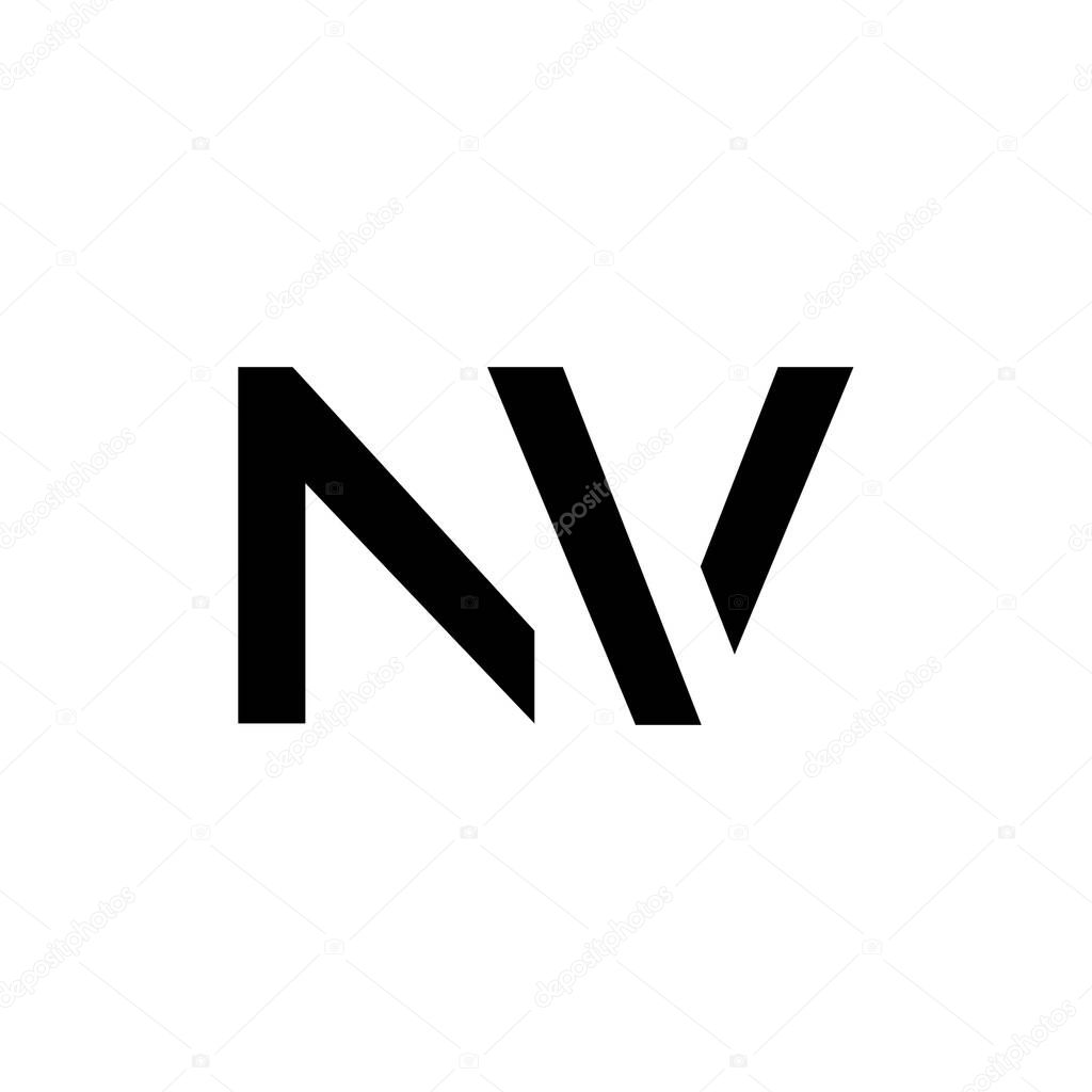 Initial Letter NV Logo Design Vector Template. Creative Abstract NV Letter Logo Design