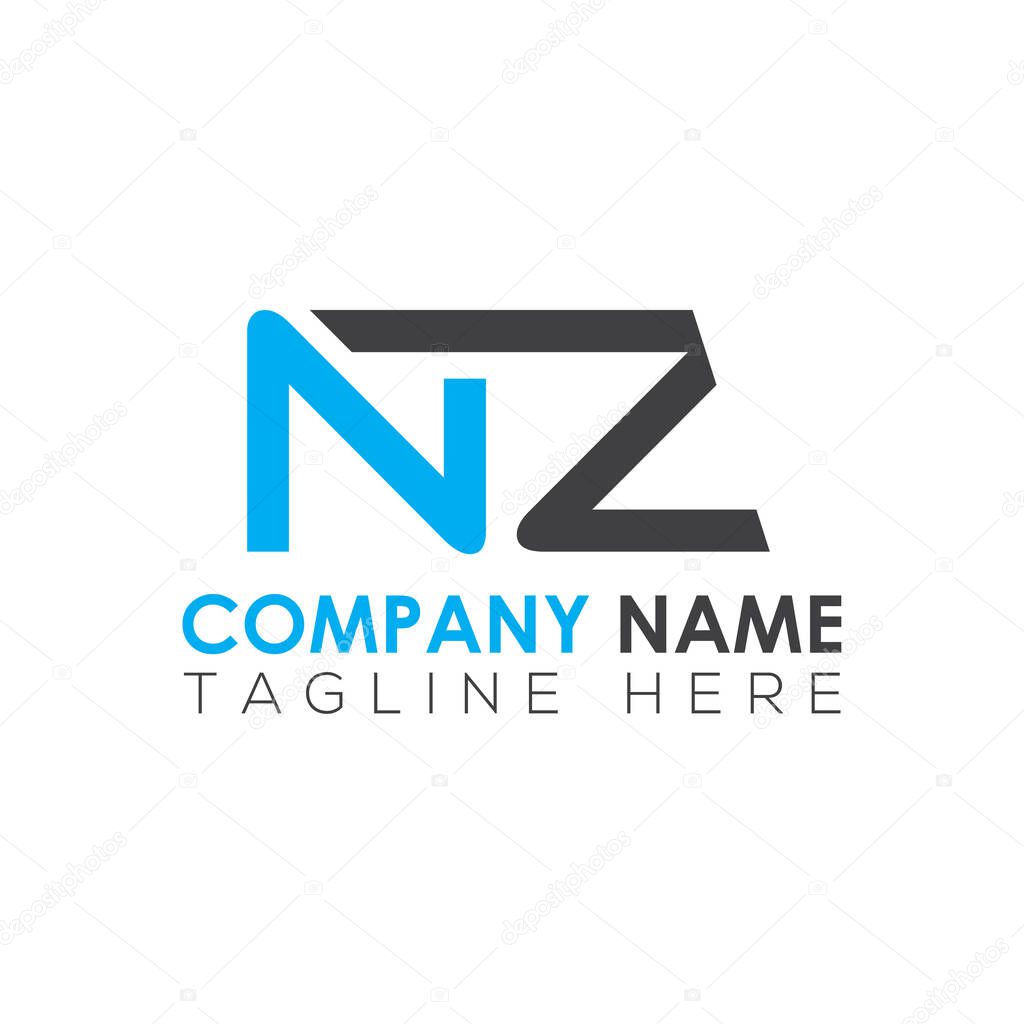 Initial Letter NZ Logo Design Vector Template. Creative Abstract NZ Letter Logo Design