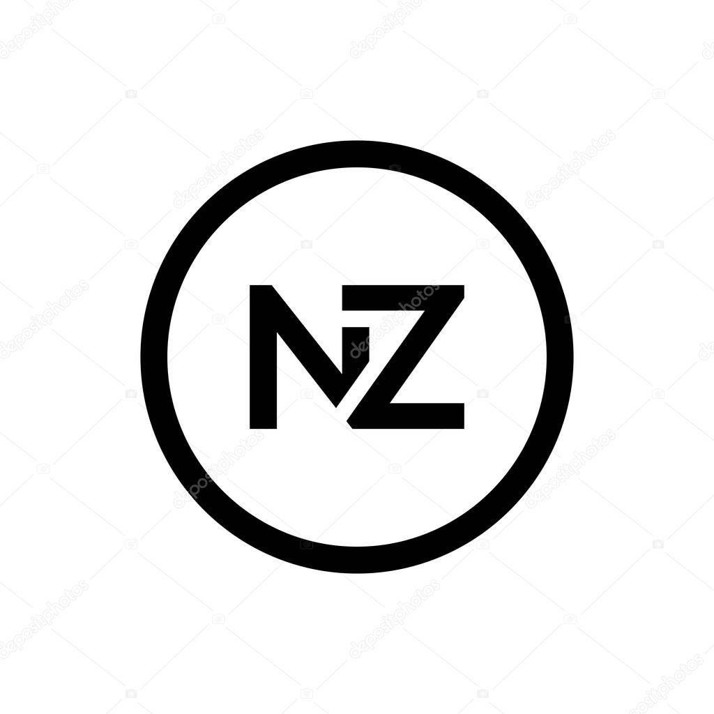 Initial Letter NZ Logo Design Vector Template. Creative Abstract NZ Letter Logo Design