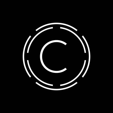 Lüks iş tipografi vektör şablonlu C harfi logosu. Yaratıcı Soyut Harf C Logo Tasarımı