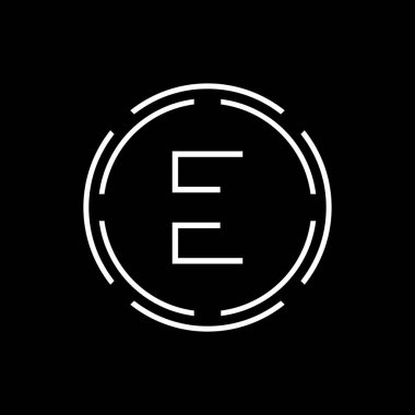 Lüks iş tipografi vektör şablonlu E harfi logosu. Yaratıcı Soyut Harf E Logo Tasarımı