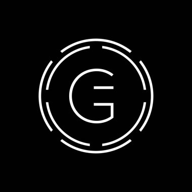 Lüks iş tipografi vektör şablonlu G harfi logosu. Yaratıcı Soyut Harf G Logo Tasarımı