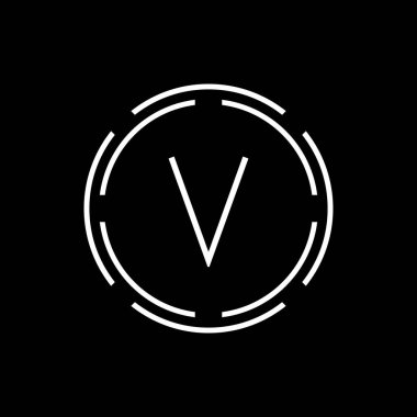 Lüks İşletme Typography Vector Şablonu olan V harfli ilk logo. Yaratıcı Soyut Harf V Logo Tasarımı