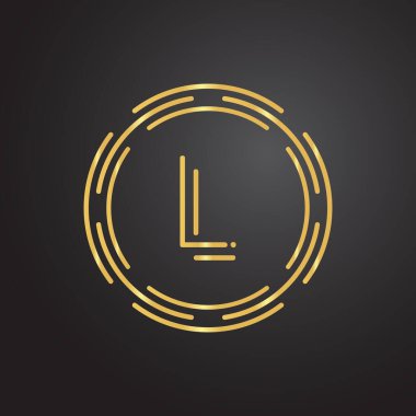 Lüks iş tipografi vektör şablonlu L harfi logosu. Yaratıcı Soyut Harf L Logo Tasarımı