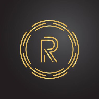 Lüks iş tipografi vektör şablonlu ilk R harfi logosu. Yaratıcı Soyut Harf R Logosu Tasarımı
