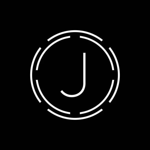 高級ビジネスタイポグラフィベクトルテンプレート付きイニシャルレターJロゴ クリエイティブ アブストラクト文字 Jロゴデザイン — ストックベクタ