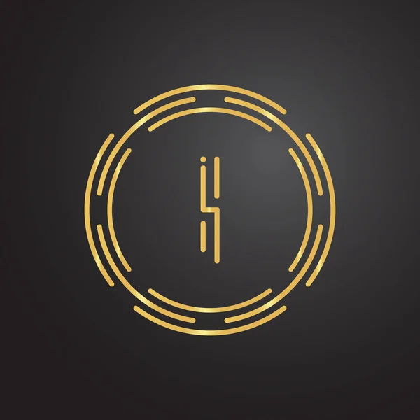 Αρχική Επιστολή Λογότυπο Luxury Business Τυπογραφία Διάνυσμα Πρότυπο Δημιουργική Αφηρημένη — Διανυσματικό Αρχείο