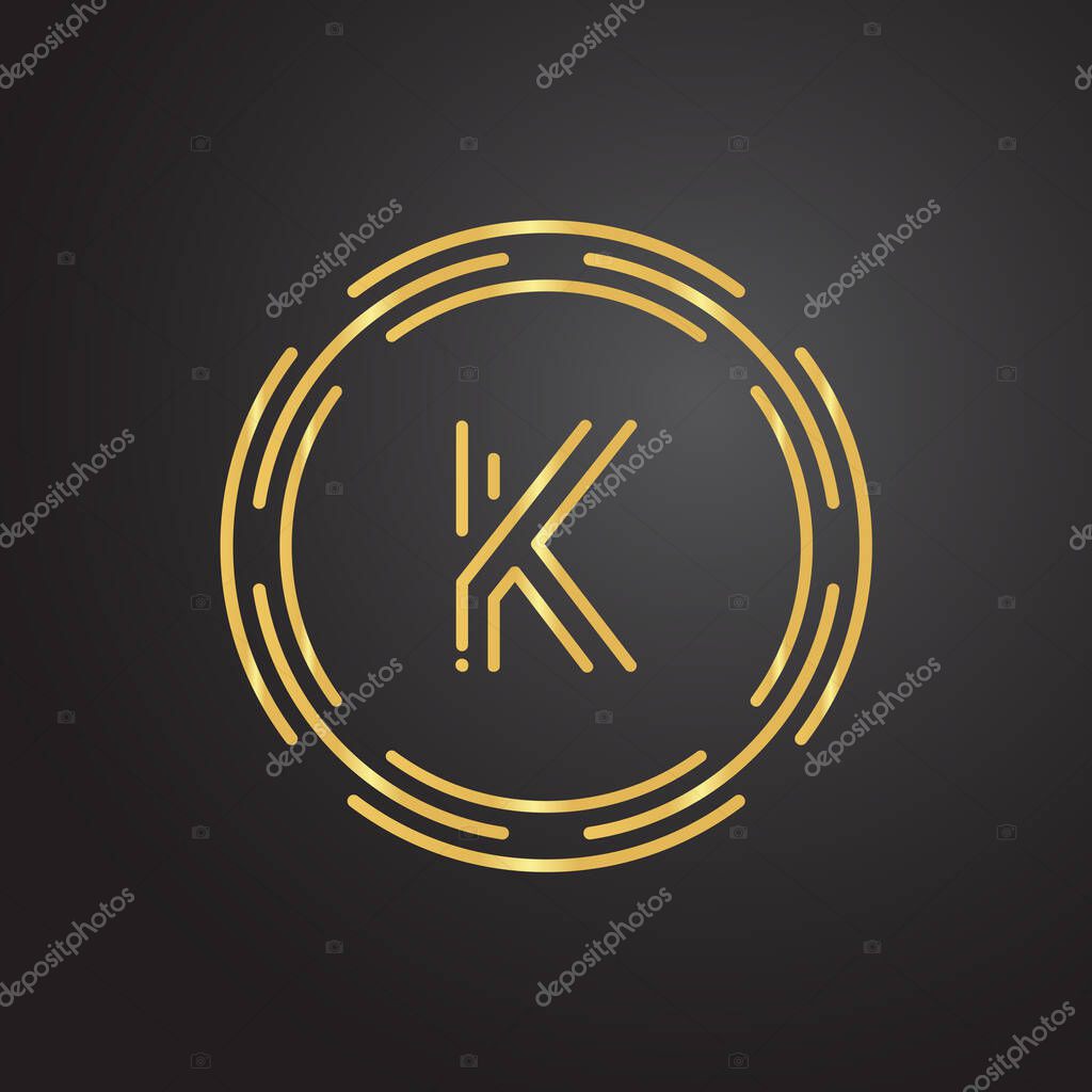 Initial Letter K Logo With Luxury Business Typography Vector Template. Creative Abstract Letter K Logo Design