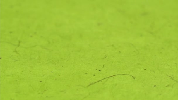 Вращающаяся текстура бумажного фона антикварного цвета с темным старым депрессивным винтажным дизайном. Цвет бумаги зеленый, рождественская текстура — стоковое видео