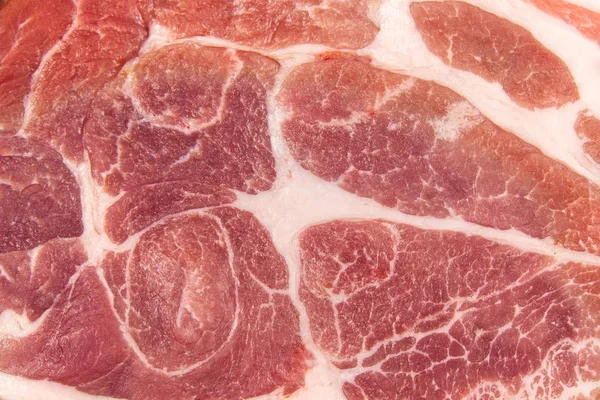 Slice of raw pork close-up, may be used as background — Stock Photo, Image