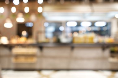Self servis restoran konsepti bej renkli arka plan bokeh