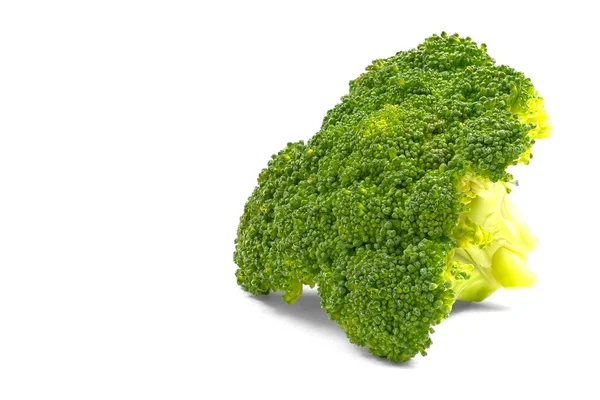 Zeer gedetailleerde verse broccoli, geïsoleerd op wit. close-up schieten. — Stockfoto