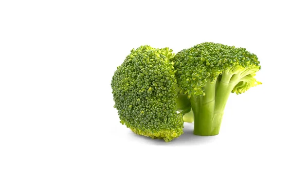 Velmi podrobná čerstvá brokolice, izolovaná na bílém. close up shoot. — Stock fotografie