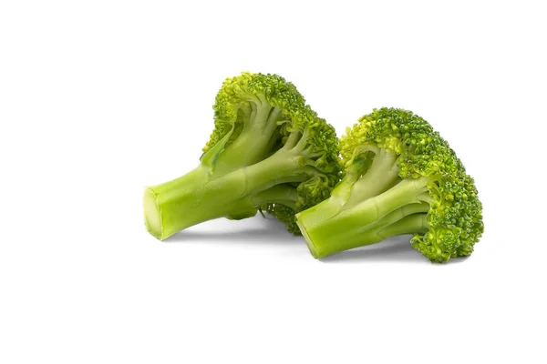 Highly detailed fresh broccoli, isolated on white. close up shoot. — Stock Photo, Image