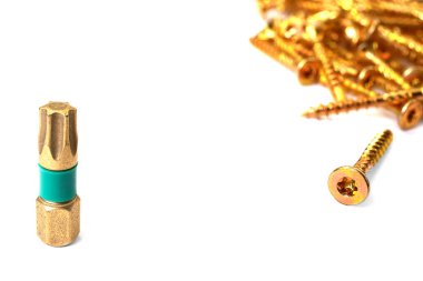 Torx biraz izole edilmiş beyaz torx vidaları