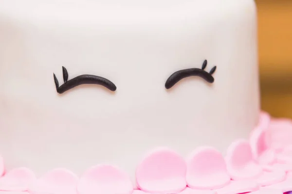 유니콘 주제가 케이크 사용되는 — 스톡 사진
