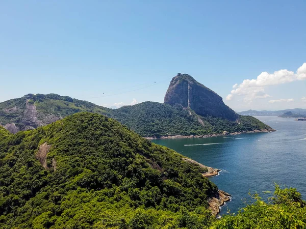 Montanha Pão Açúcar Vista Ângulo Diferente Rio Janeiro Brasil — Fotografia de Stock
