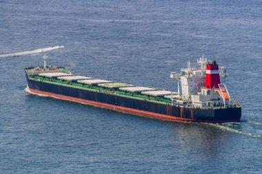 Rio de Janeiro Brezilya 'daki Guanabara Körfezi' nde petrol tankeri sürüyor..