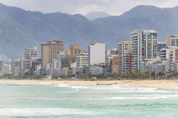 Rio Janeiro Brezilya Daki Coronavirus Salgını Sırasında Boş Ipanema Plajı — Stok fotoğraf