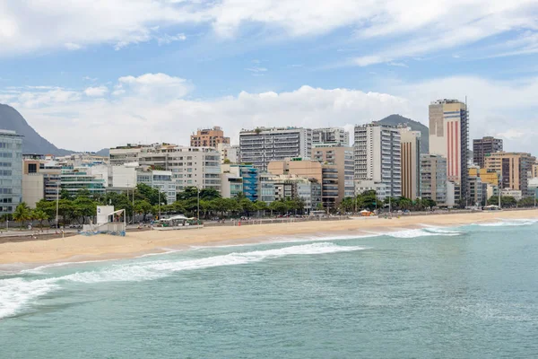 Leblon Strand Med Tom Sand Coronavirus Pandemin Rio Janeiro Brasilien — Stockfoto