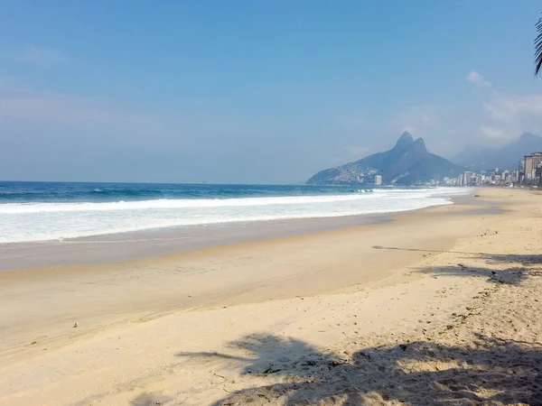 Tomma Stranden Ipanema Karantänen För Coronavirus Pandemin Rio Janeiro Brasilien — Stockfoto