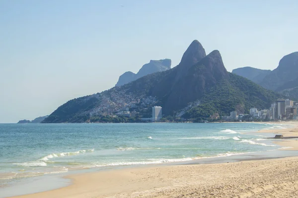 Praia Vazia Ipanema Durante Quarentena Pandemia Coronavírus Rio Janeiro Brasil — Fotografia de Stock