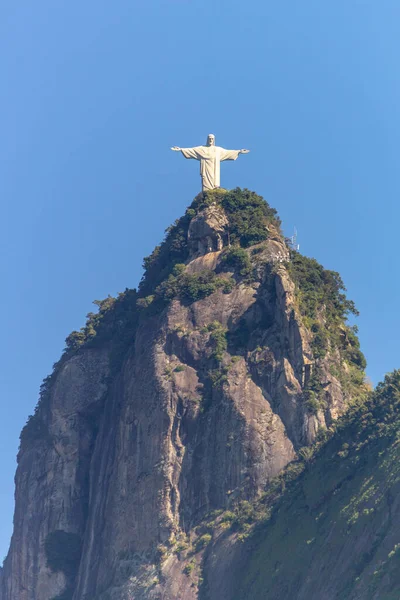 Posąg Chrystusa Odkupiciela Rio Janeiro Brazylia Maja 2020 Posąg Chrystusa — Zdjęcie stockowe