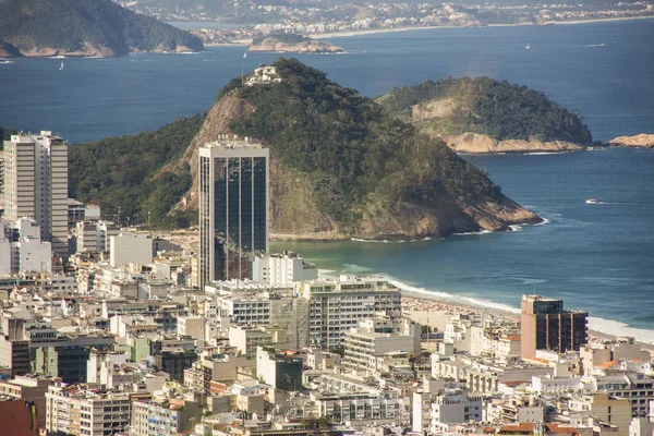 Rio Janeiro Daki Keçilerin Tepesinden Copacabana Plajı Görüldü — Stok fotoğraf