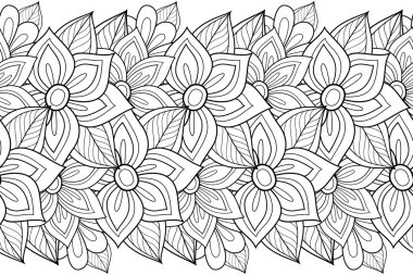 Kusursuz tek renkli çiçekli desen.