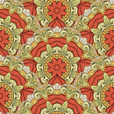 Dikişsiz soyut çiçek desenli