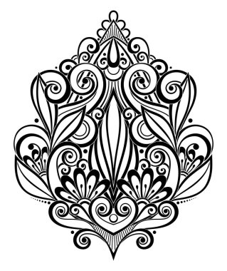 soyut çiçek süsleme