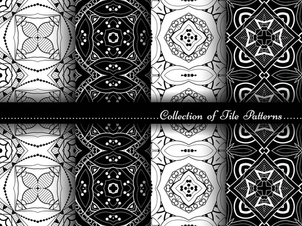 Collection Seamless Vintage Patterns — Stock Vector
