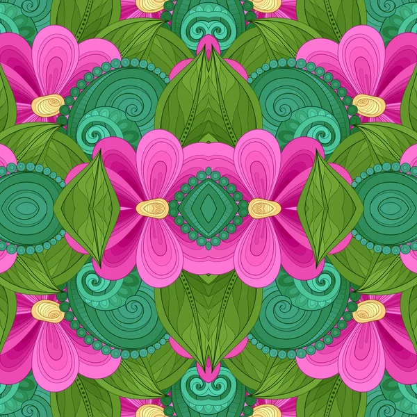 Patrón floral sin costuras — Vector de stock