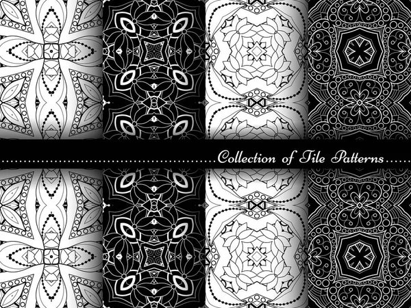 Коллекция бесшовных винтажных узоров — стоковый вектор