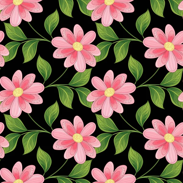 Modèle floral sans couture — Image vectorielle